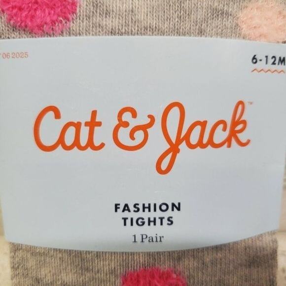 Baby Girls Tights 2 pack 6 to 12 Months Cat and Jack Polka Dots - Picture 4 of 7